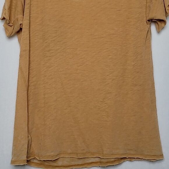 Free People Sheer Desert Sand Oversized Top Size Small - Picture 8 of 9
